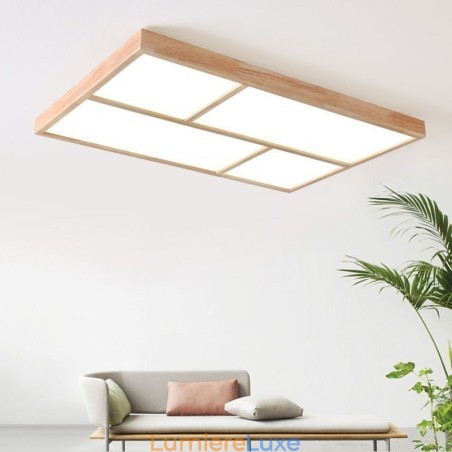 Plafonnier moderne et minimaliste en bois à encastrer Plafonnier moderne et minimaliste en bois à encastrer