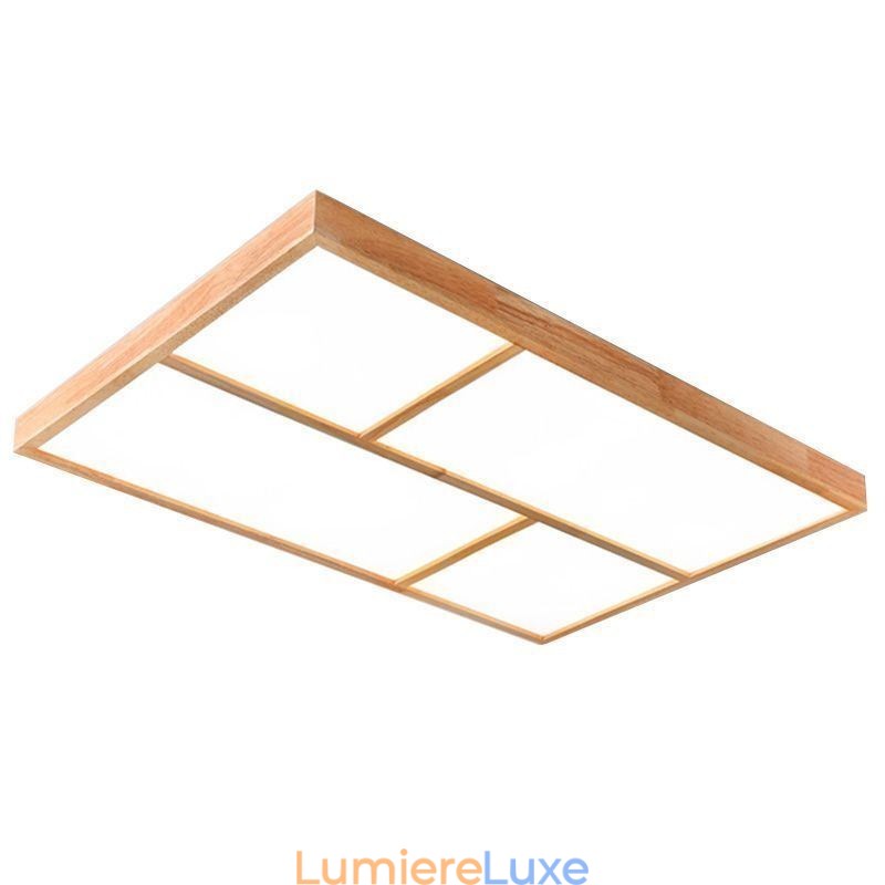 Plafonnier moderne et minimaliste en bois à encastrer