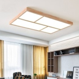 Plafonnier moderne et minimaliste en bois à encastrer