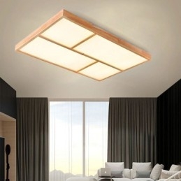 Plafonnier moderne et minimaliste en bois à encastrer