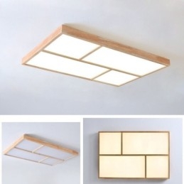 Plafonnier moderne et minimaliste en bois à encastrer