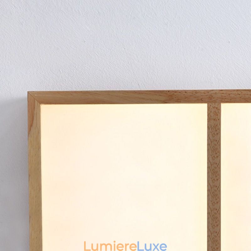 Plafonnier moderne et minimaliste en bois à encastrer