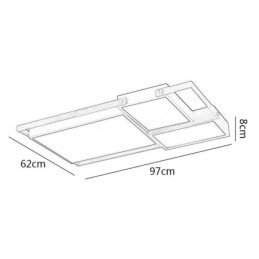 Plafonnier rectangulaire moderne à épissure