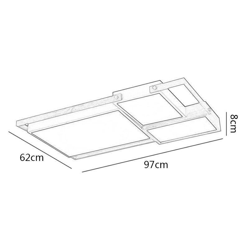 Plafonnier rectangulaire moderne à épissure