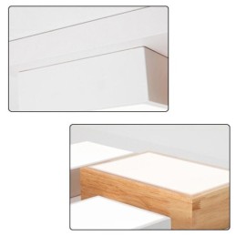 Plafonnier moderne en bois géométrique