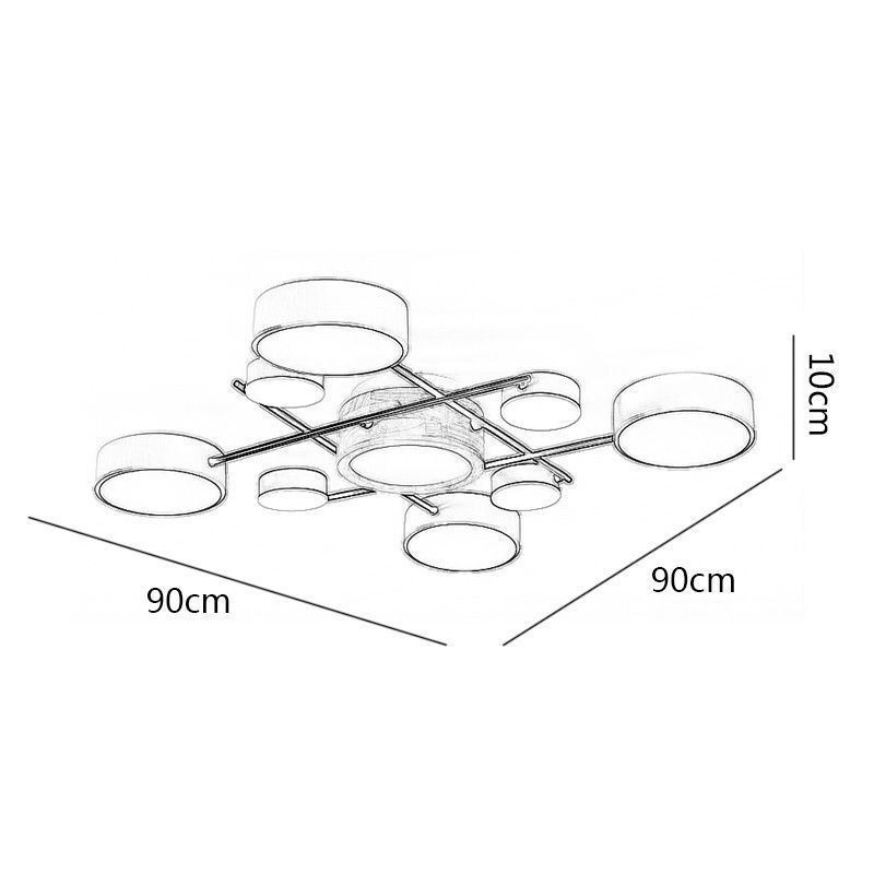 Plafonnier moderne à épissure quadrilatérale
