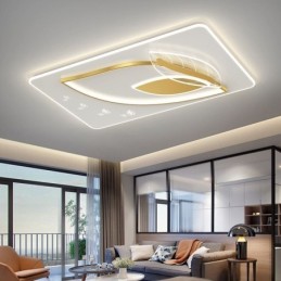 Plafonnier de luxe au design créatif en forme de feuille