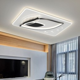 Plafonnier de luxe au design créatif en forme de feuille