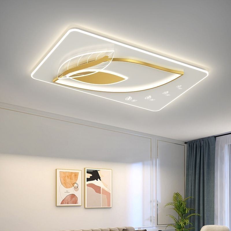 Plafonnier de luxe au design créatif en forme de feuille