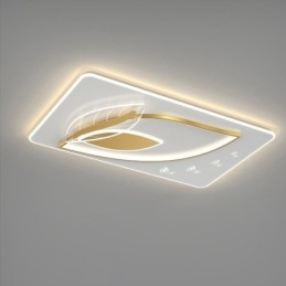 Plafonnier de luxe au design créatif en forme de feuille