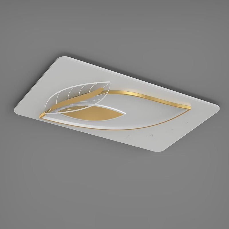 Plafonnier de luxe au design créatif en forme de feuille