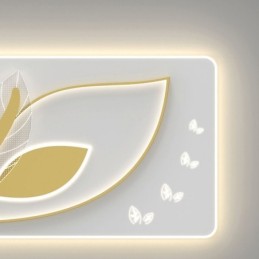 Plafonnier de luxe au design créatif en forme de feuille