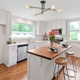 Lustre Spoutnik noir à 4 lumières, plafonnier semi-encastré du milieu du siècle