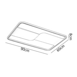 Plafonniers modernes rectangulaires encastrés 90 x 60 cm