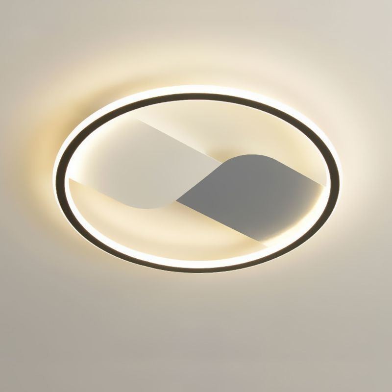 Plafonnier encastré rond