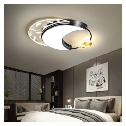Plafonnier moderne en forme de lune à montage encastré
