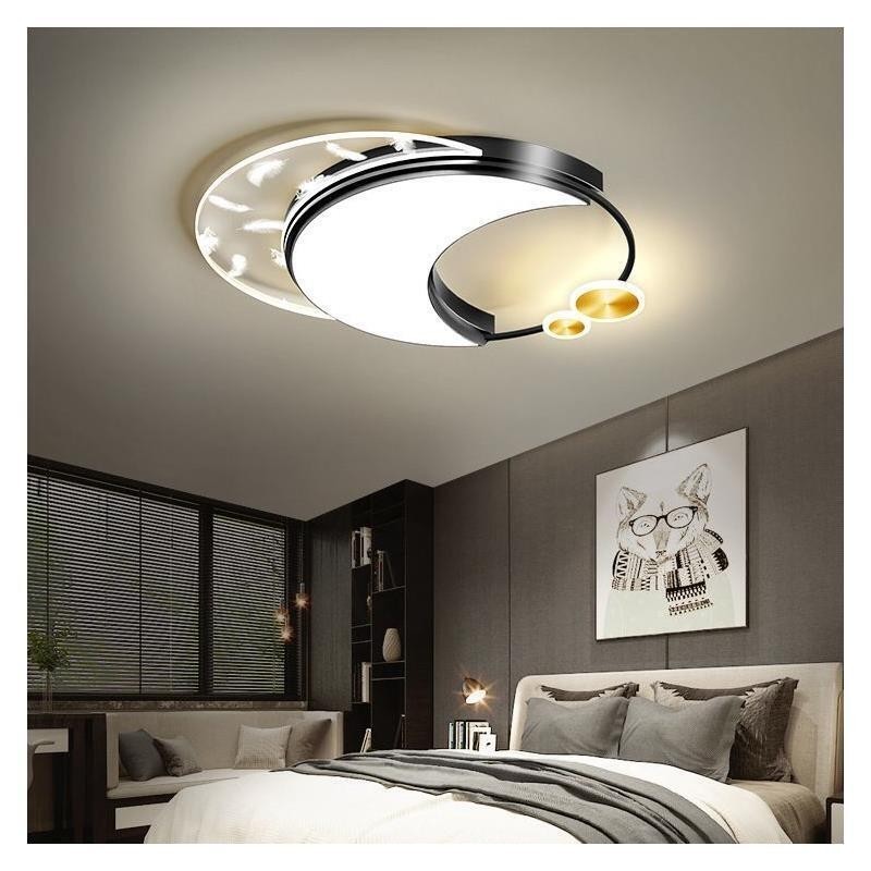 Plafonnier moderne en forme de lune à montage encastré