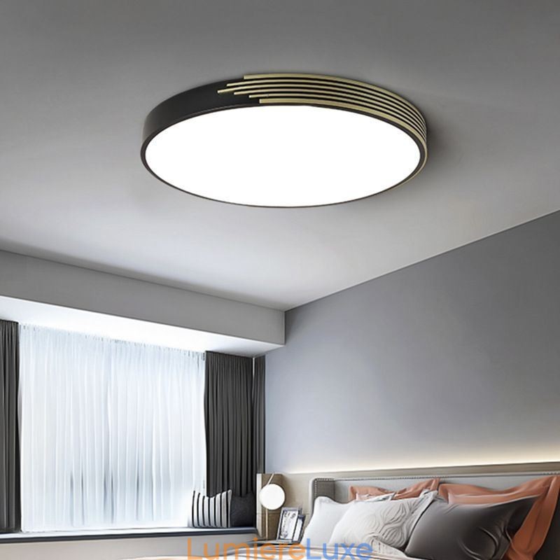 Plafonnier encastré moderne, lampe d'éclairage circulaire