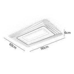 Plafonnier rectangulaire encastré, plafonnier minimaliste ultra-mince en acrylique