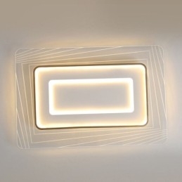 Plafonnier rectangulaire encastré, plafonnier minimaliste ultra-mince en acrylique