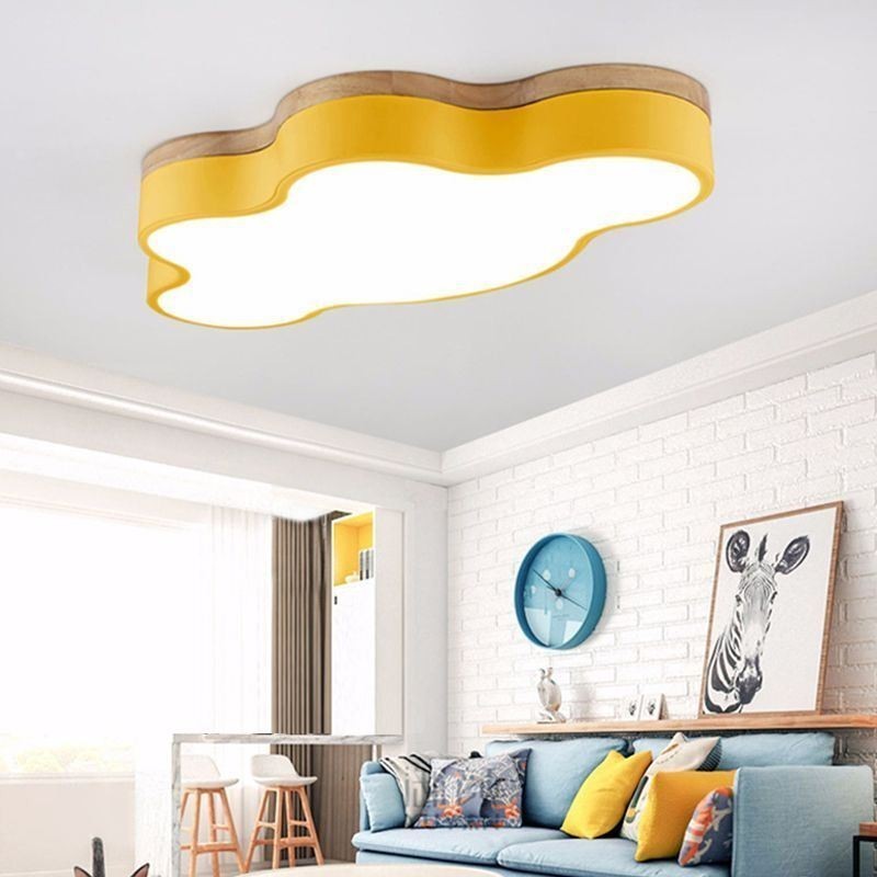 Plafonnier moderne et créatif en acrylique en forme de nuage pour enfants