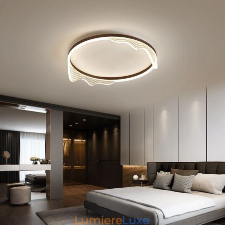Plafonnier circulaire encastré avec décoration à bords ondulés Plafonnier circulaire encastré avec décoration à bords ondulés