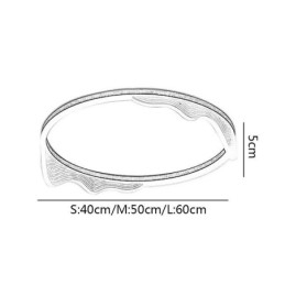 Plafonnier circulaire encastré avec décoration à bords ondulés