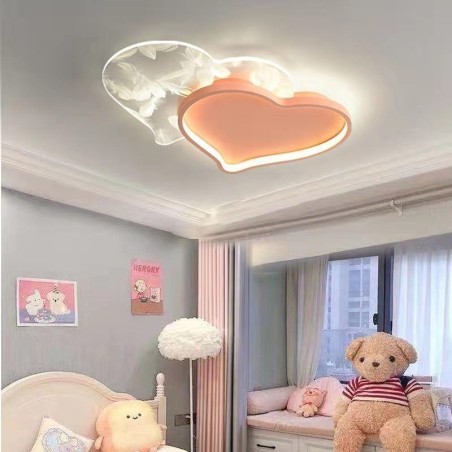 Plafonnier encastré en forme de cœur pour filles Plafonnier encastré en forme de cœur pour filles