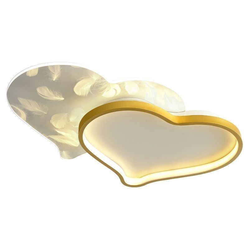 Plafonnier encastré en forme de cœur pour filles