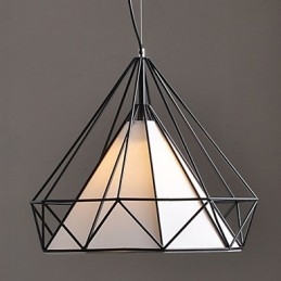 Lustre 1 lumière simple et artistique en acier inoxydable plaqué