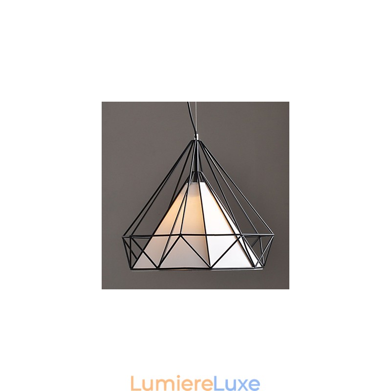 Lustre 1 lumière simple et artistique en acier inoxydable plaqué