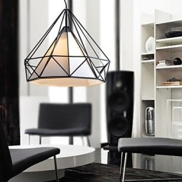 Lustre 1 lumière simple et artistique en acier inoxydable plaqué