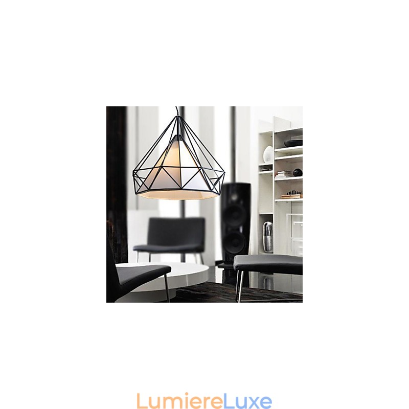 Lustre 1 lumière simple et artistique en acier inoxydable plaqué