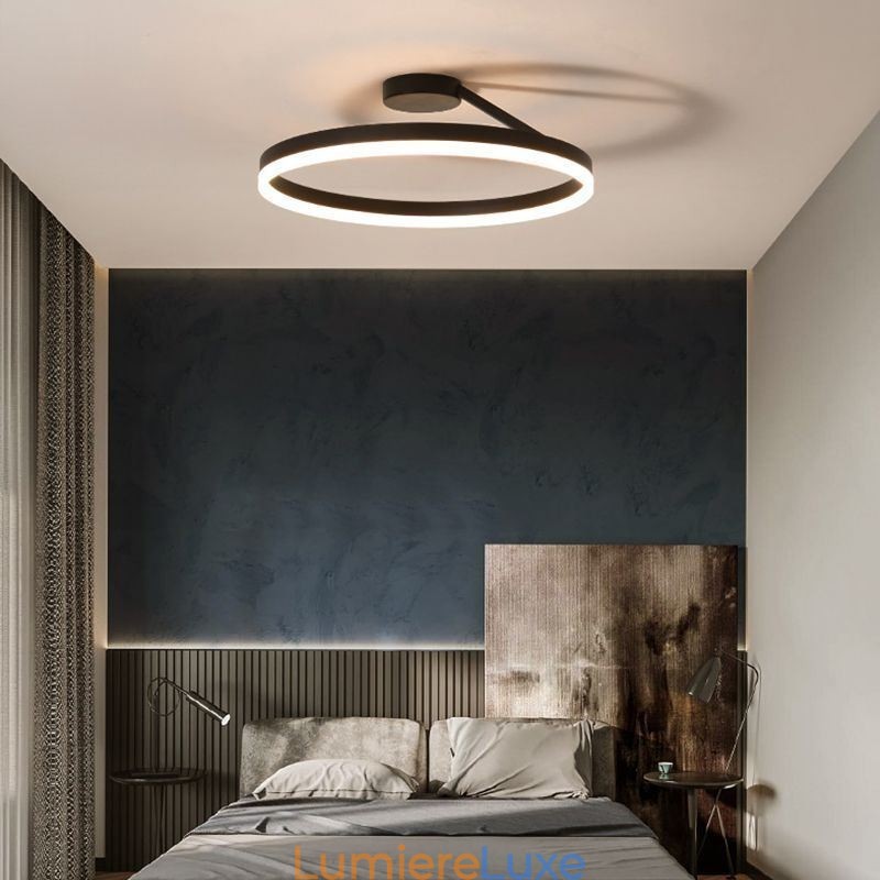 Plafonnier moderne encastré, lampe circulaire avec abat-jour en acrylique