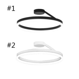 Plafonnier moderne encastré, lampe circulaire avec abat-jour en acrylique