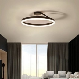 Plafonnier moderne encastré, lampe circulaire avec abat-jour en acrylique