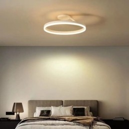 Plafonnier moderne encastré, lampe circulaire avec abat-jour en acrylique