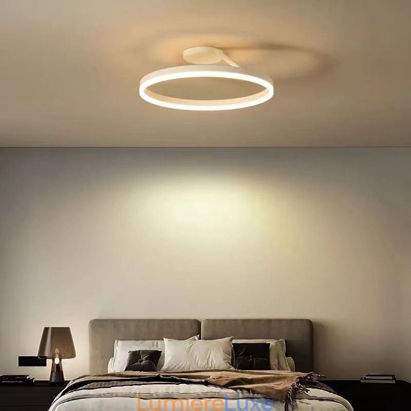 Plafonnier moderne encastré, lampe circulaire avec abat-jour en acrylique