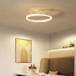 Plafonnier moderne encastré, lampe circulaire avec abat-jour en acrylique