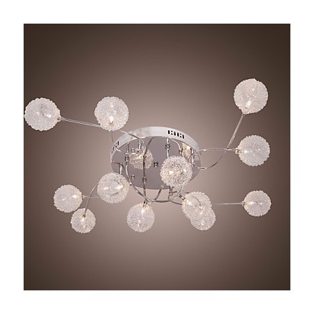 Plafonnier en fer G4 à 12 ampoules avec abat-jour en aluminium Plafonnier en fer G4 à 12 ampoules avec abat-jour en aluminium
