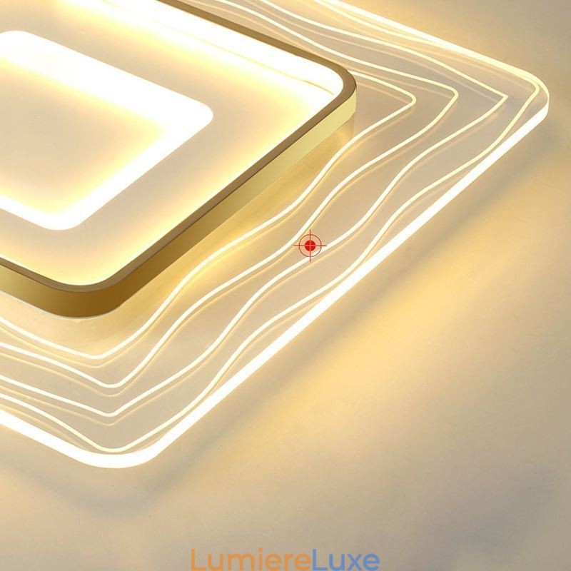 Plafonnier encastré minimaliste en acrylique ultra-mince