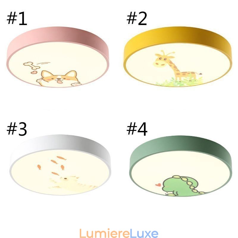 Plafonnier pour enfants avec motif animalier et dessin animé
