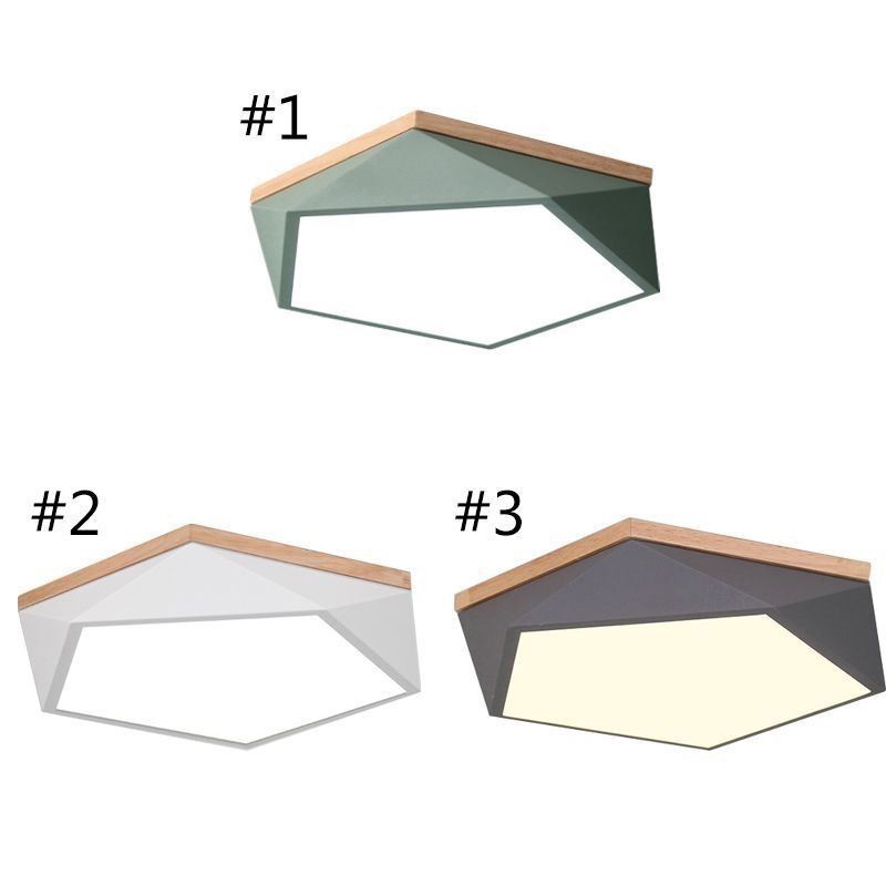 Plafonnier moderne en forme de diamant, design à intensité variable, montage encastré