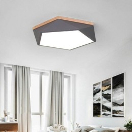 Plafonnier moderne en forme de diamant, design à intensité variable, montage encastré