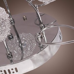 Plafonnier en fer G4 à 12 ampoules avec abat-jour en aluminium