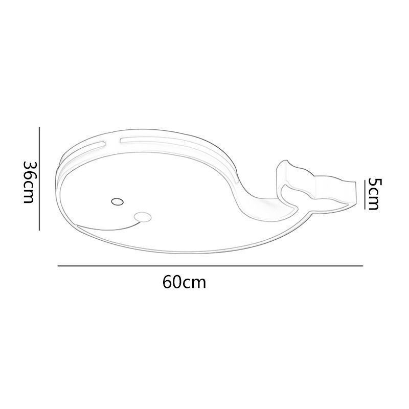 Plafonnier à intensité variable à motif dauphin, luminaire de plafond créatif pour enfants
