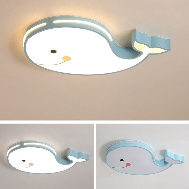 Plafonnier à intensité variable à motif dauphin, luminaire de plafond créatif pour enfants