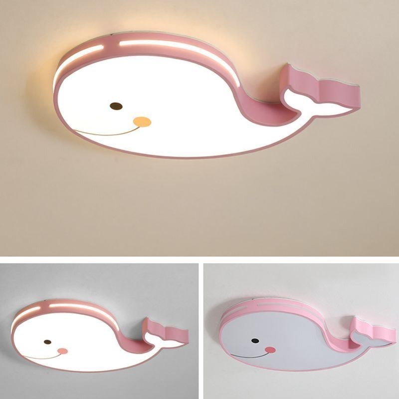 Plafonnier à intensité variable à motif dauphin, luminaire de plafond créatif pour enfants