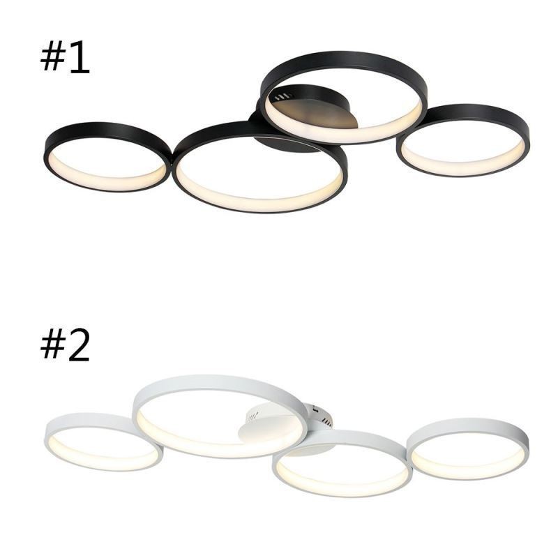 Plafonnier 7200LM 4 anneaux luminaire
