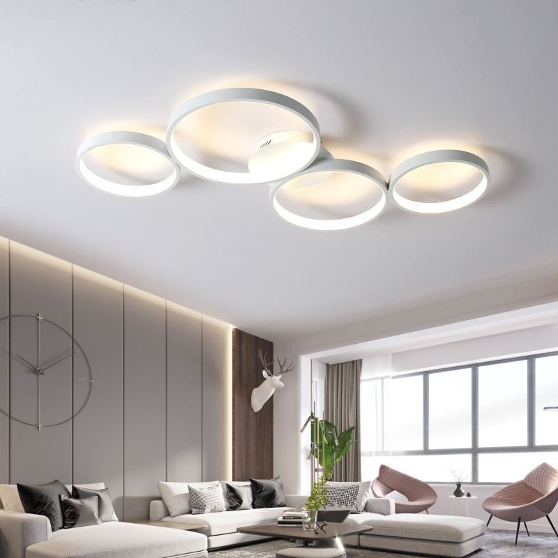 Plafonnier 7200LM 4 anneaux luminaire